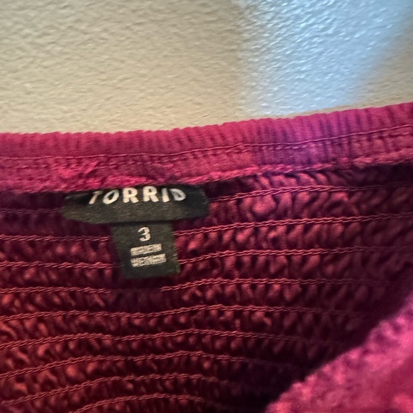 TORRID Deep Burgundy Camisole W/ Eyelet Lace Detail Plus Size 3 - Picture 2 of 10